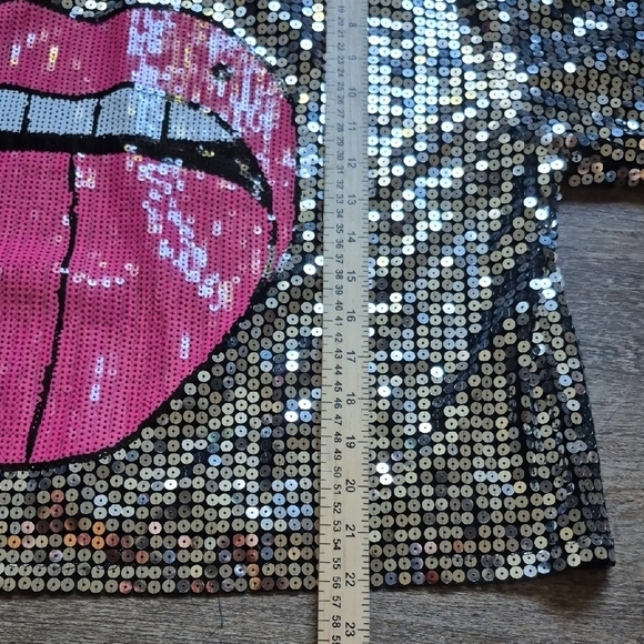 TopStyle Black Sequin Top - Picture 5 of 10